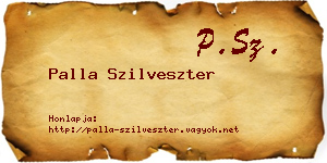 Palla Szilveszter névjegykártya